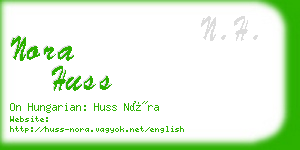 nora huss business card